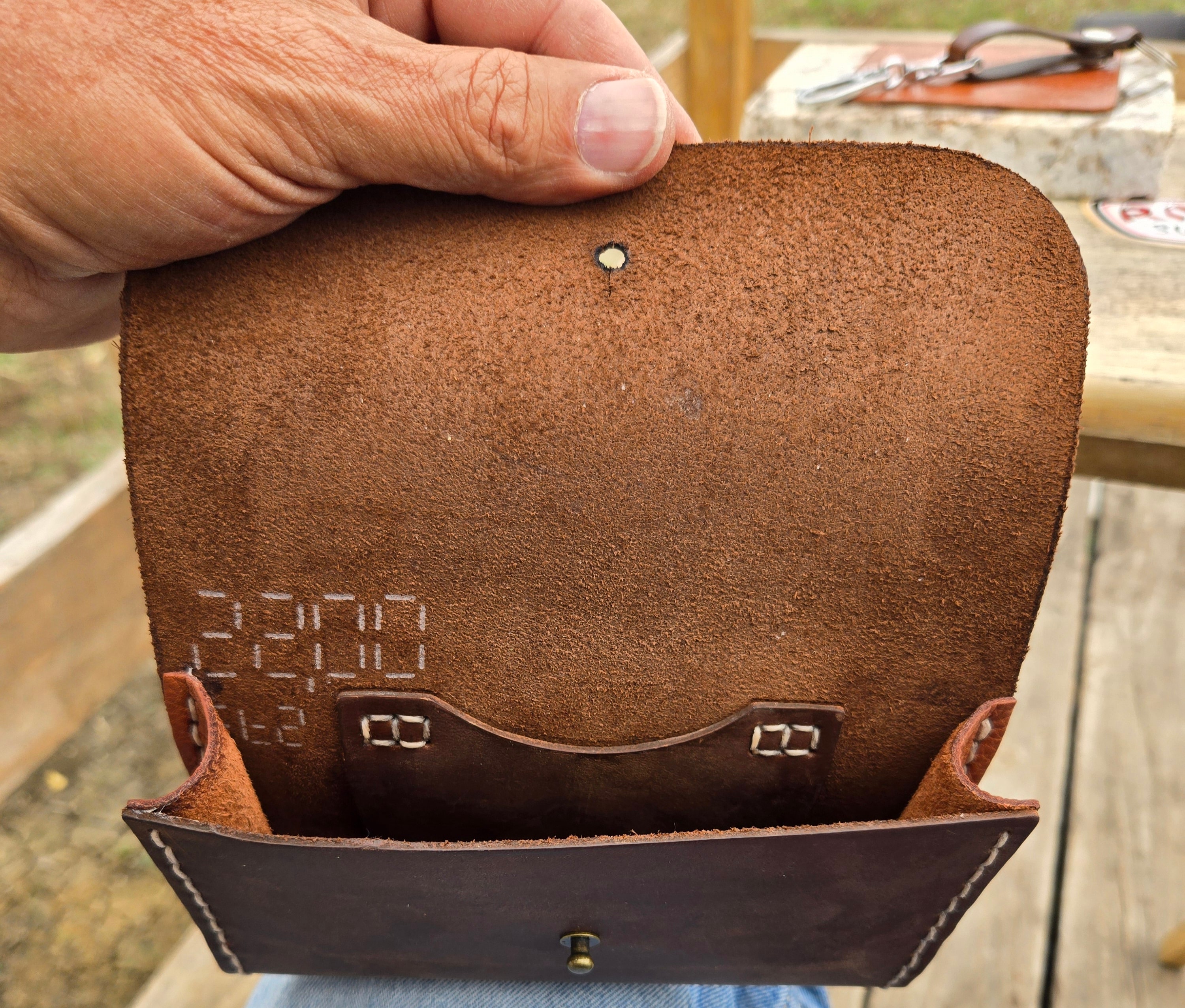 Belt pouch — interior open view