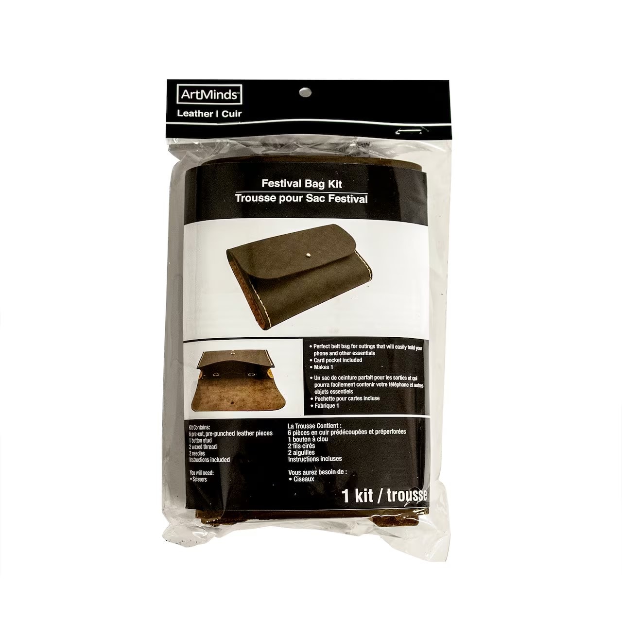 Belt pouch — kit pieces laid out