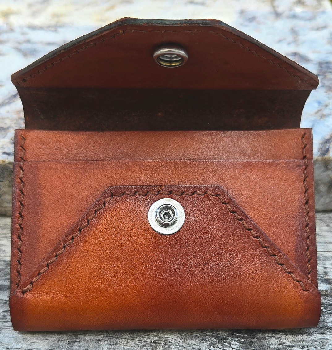 Envelope wallet — stitching detail