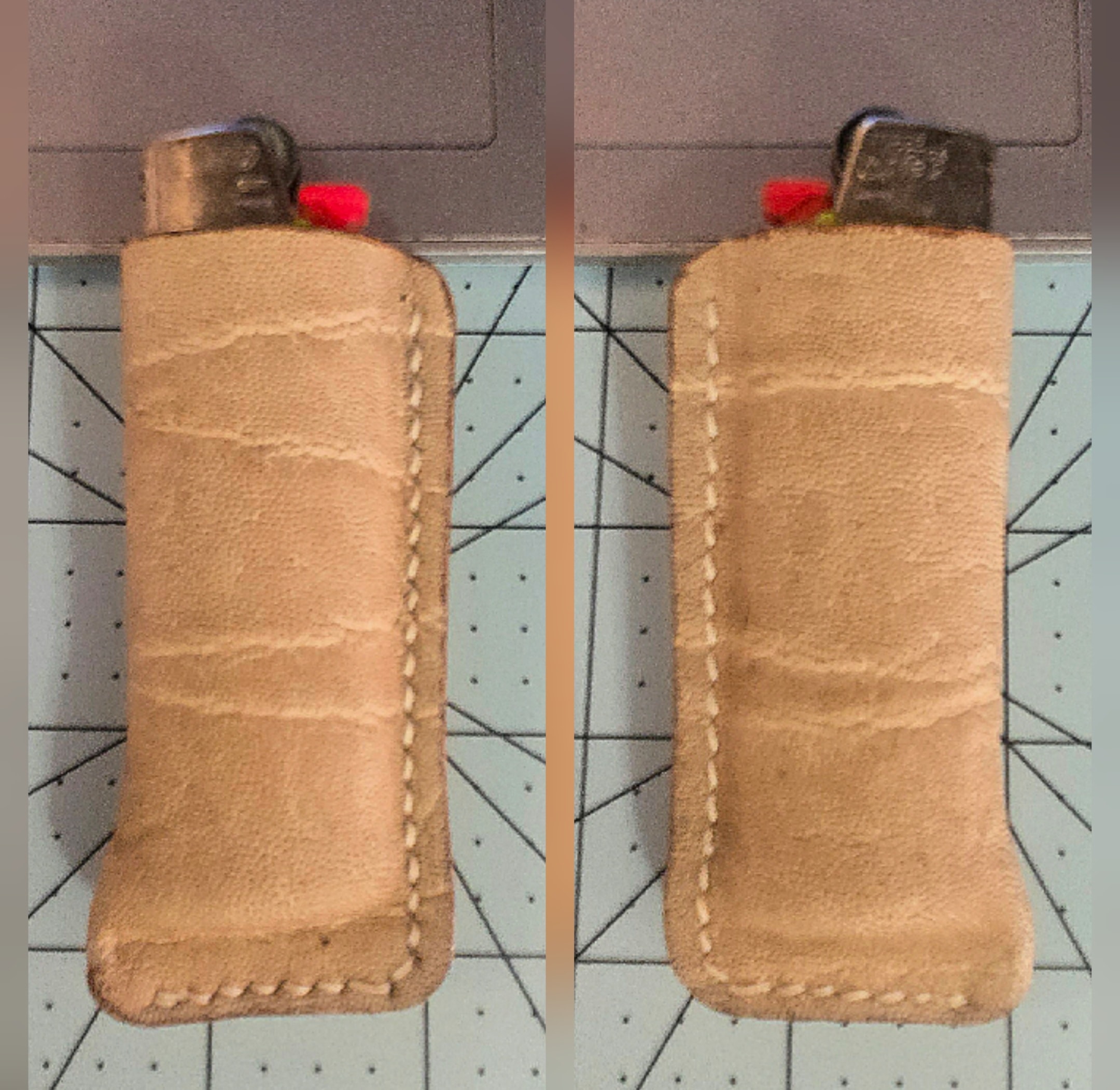 Ivory African Elephant lighter case — front face