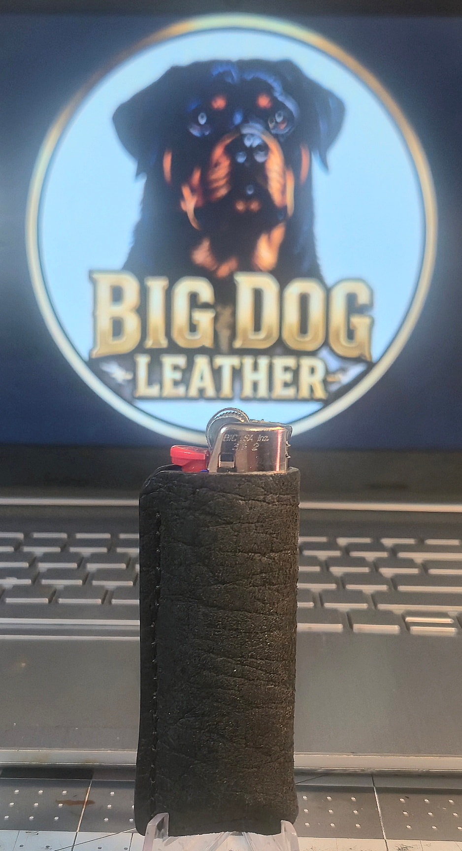 Black African Hippopotamus lighter case