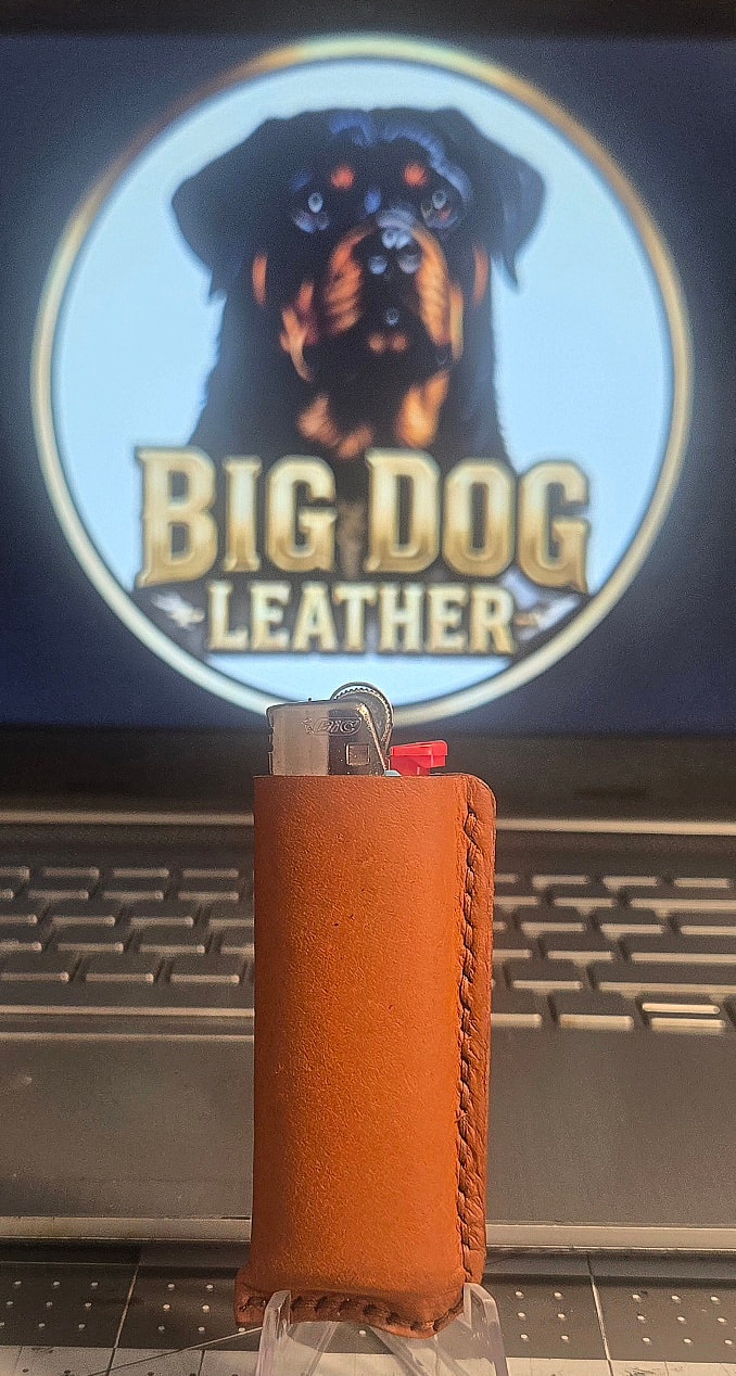Saddle Tan Australian Kangaroo lighter case