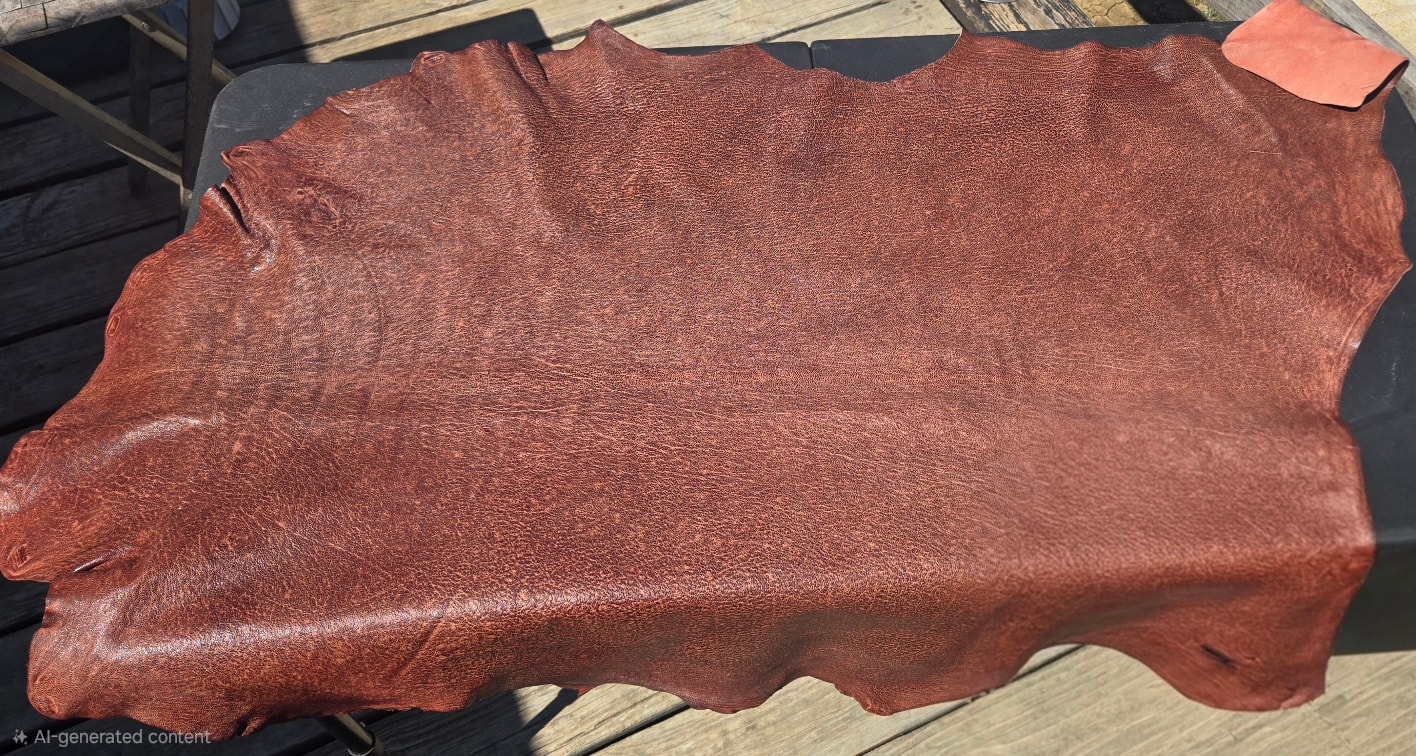 African goat hide laid flat — full hide view