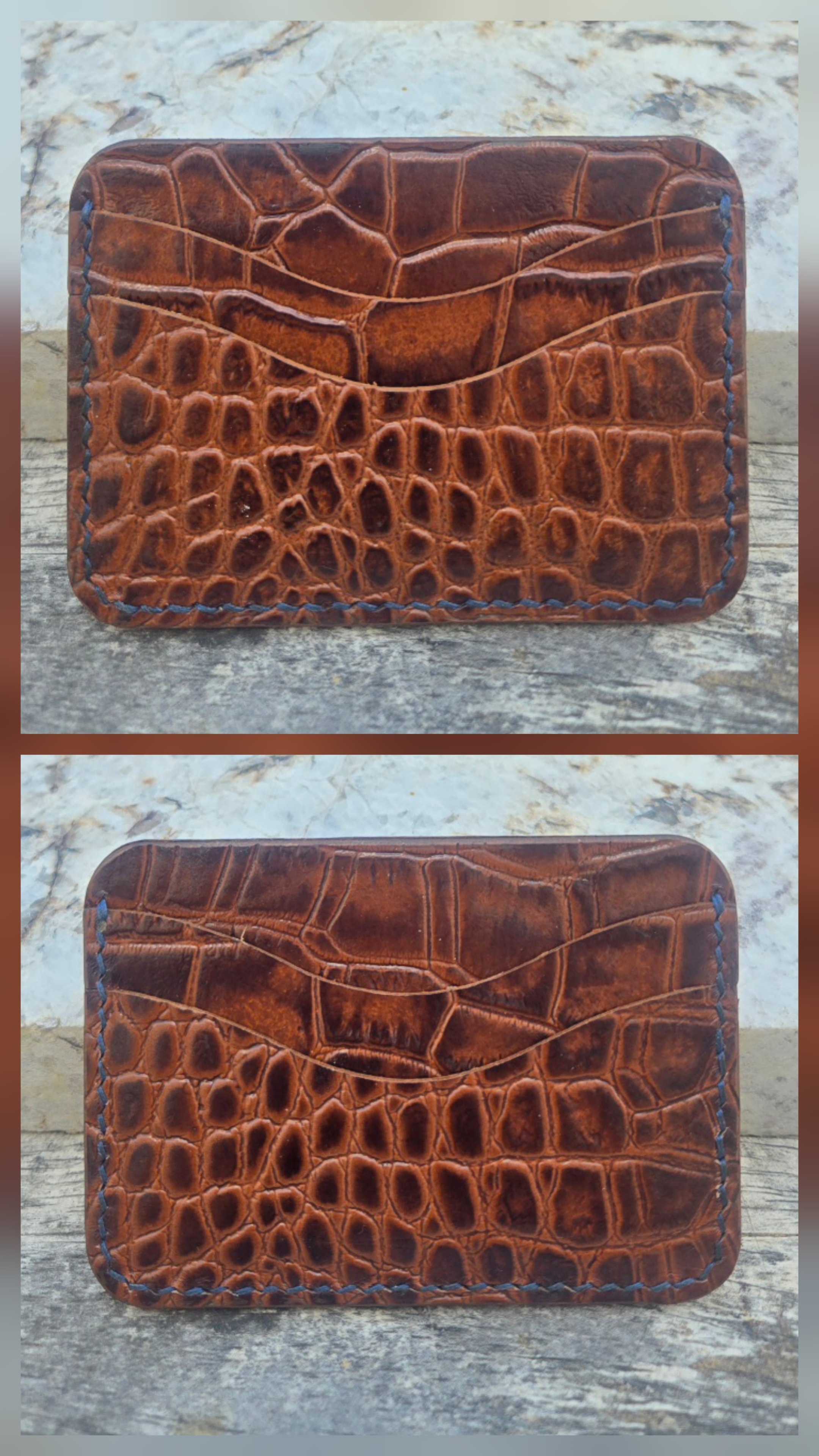 M3 Mauri Croc Embossed Wallet