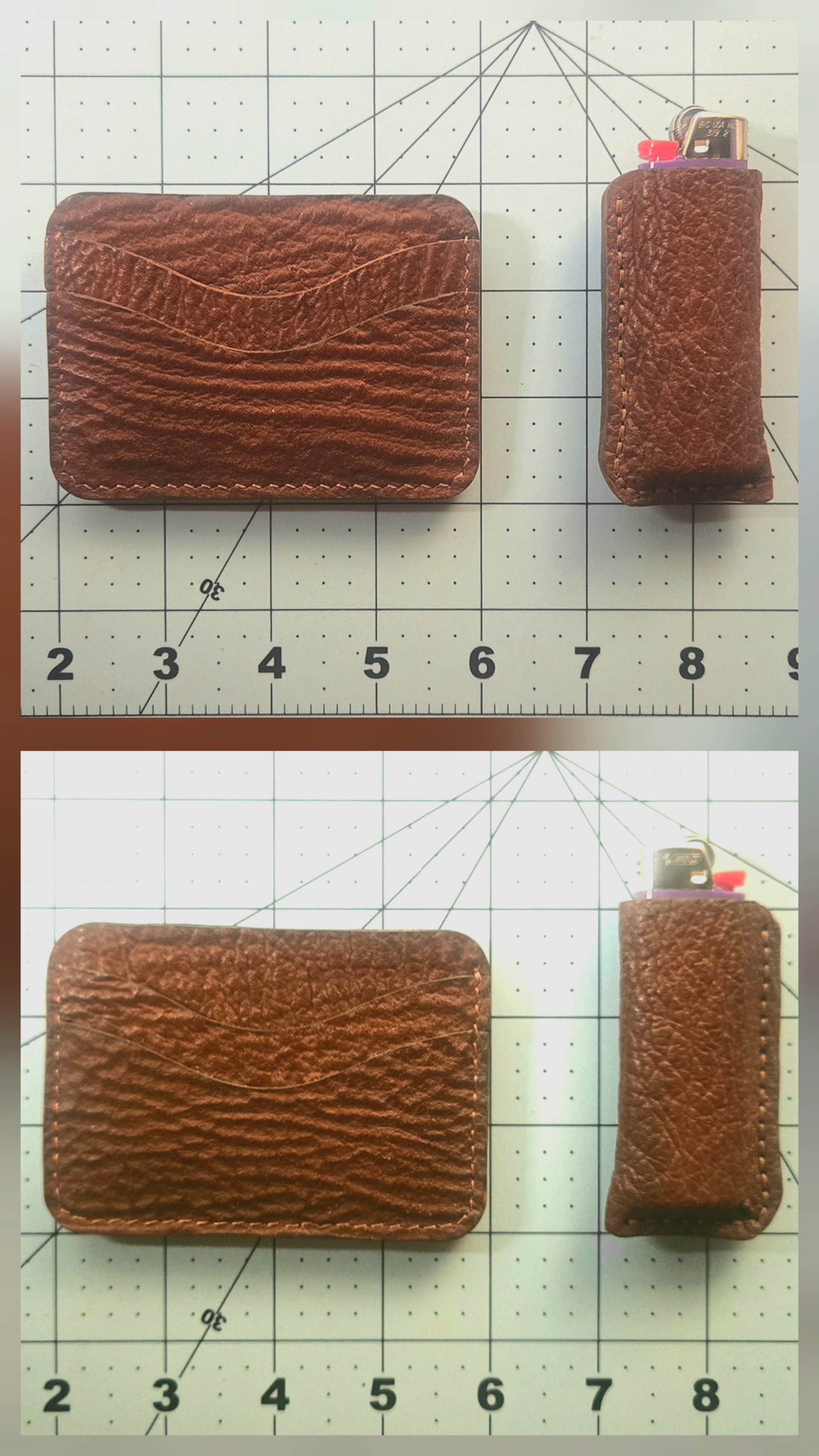 M3 Cognac Shark Wallet & Lighter Case